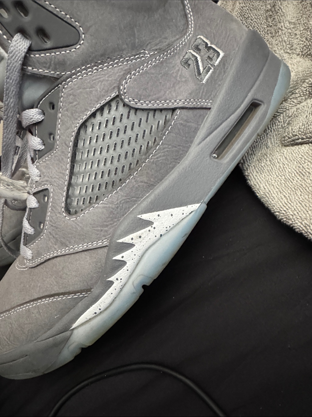 Men's Grey Suede Basketball Sneaker - Grey